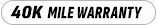 40,000-mile warranty